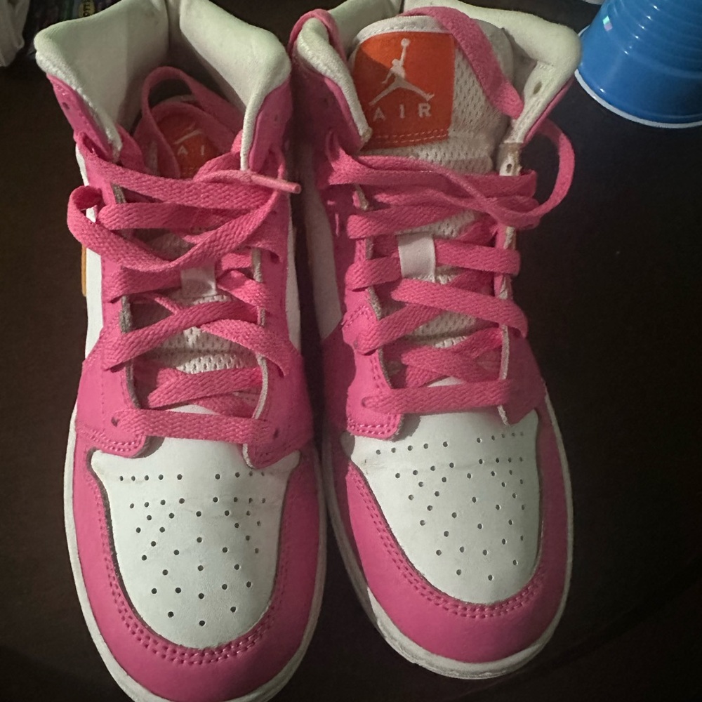 Nike Kids' Pink and White Sneakers